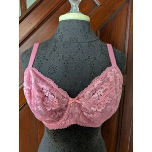 Victorias Secret Pink Lace Unlined Demi Underwire Bra Size 36D